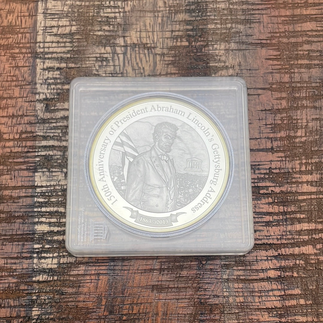 2013 Lincoln Gettysburg Address FIJI 2 Dollars ~ Proof Coin ~ 1 oz .999 Silver