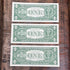 1957 Series A $1 Silver Certificate - Set of 3 Consecutive Serial Numbers - Uncirculated