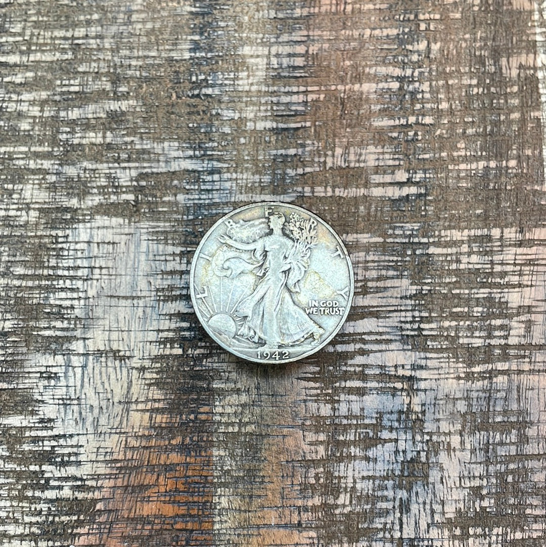 1942-D 50C US Walking Liberty Half Dollar
