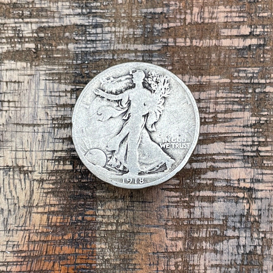 1918 50C US Walking Liberty Half Dollar