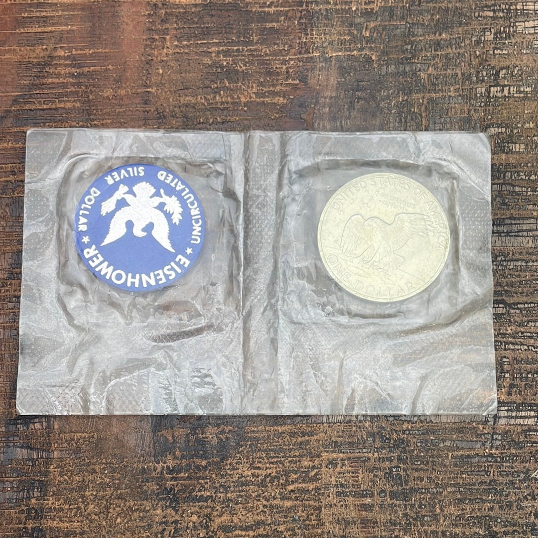 1971 Eisenhower Uncirculated Silver Dollar no Envelope & no COA