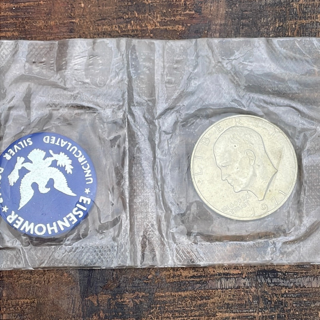 1971 Eisenhower Uncirculated Silver Dollar no Envelope & no COA