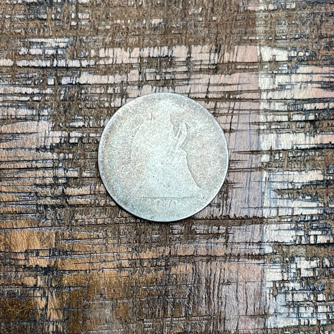 1876 10c US Seated Liberty Dime - 90% Silver