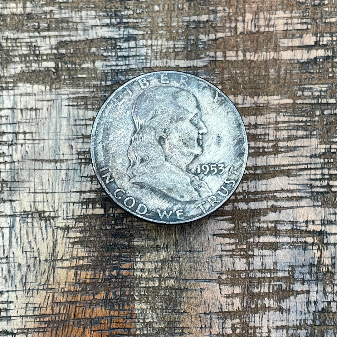 1953-D 50C US Franklin Half Dollar