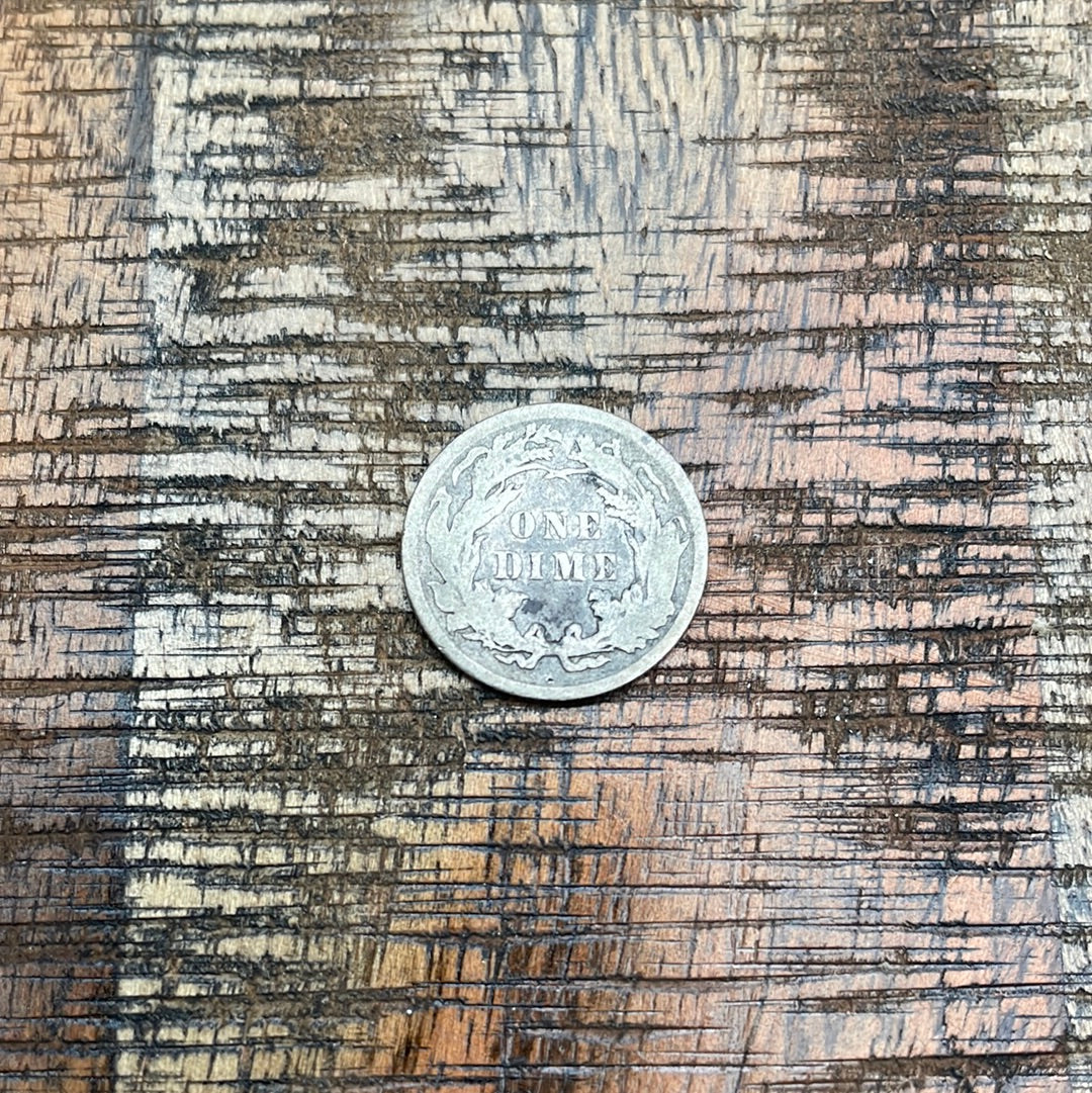 1890 10c US Seated Liberty Dime - 90% Silver