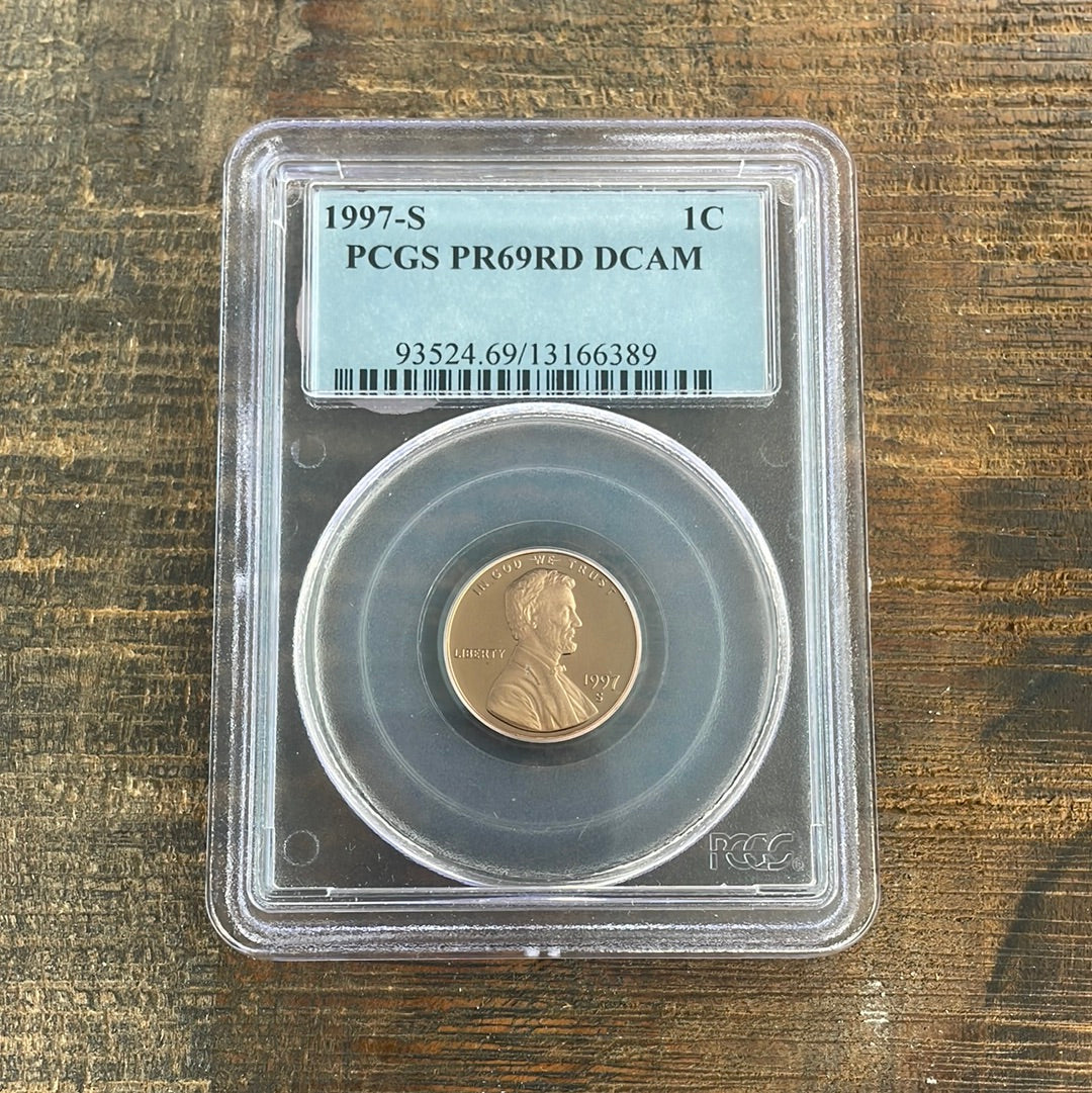 1997-S 1c US Lincoln Memorial Cent PCGS PR69RD DCAM