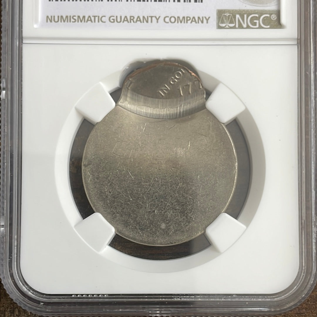 1776-1976 50c US Kennedy Half Dollar, NGC MS65 Mint Error (80% off center)