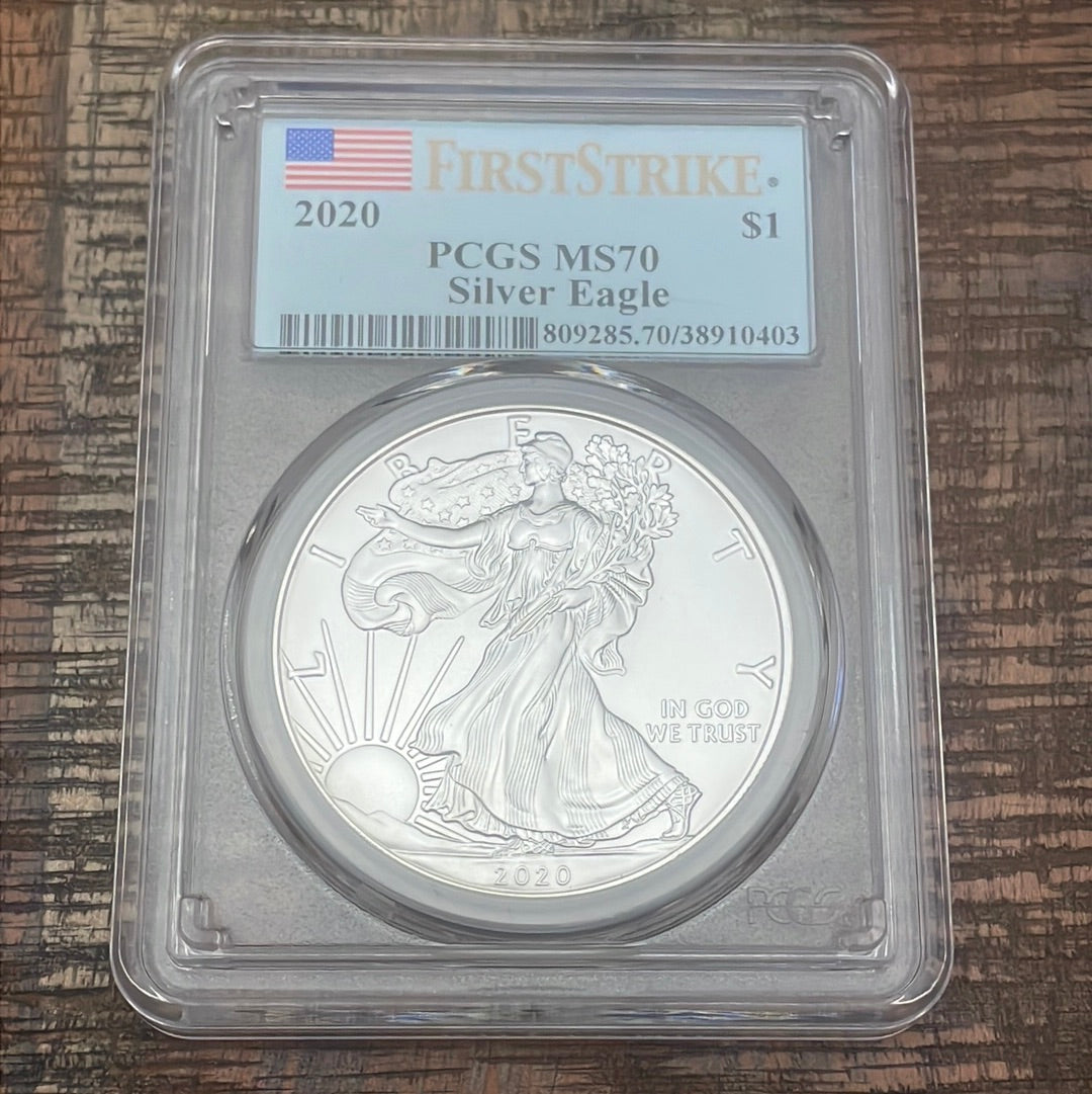 2020 $1 US American Silver Eagle~ First Strike ~ PCGS MS70