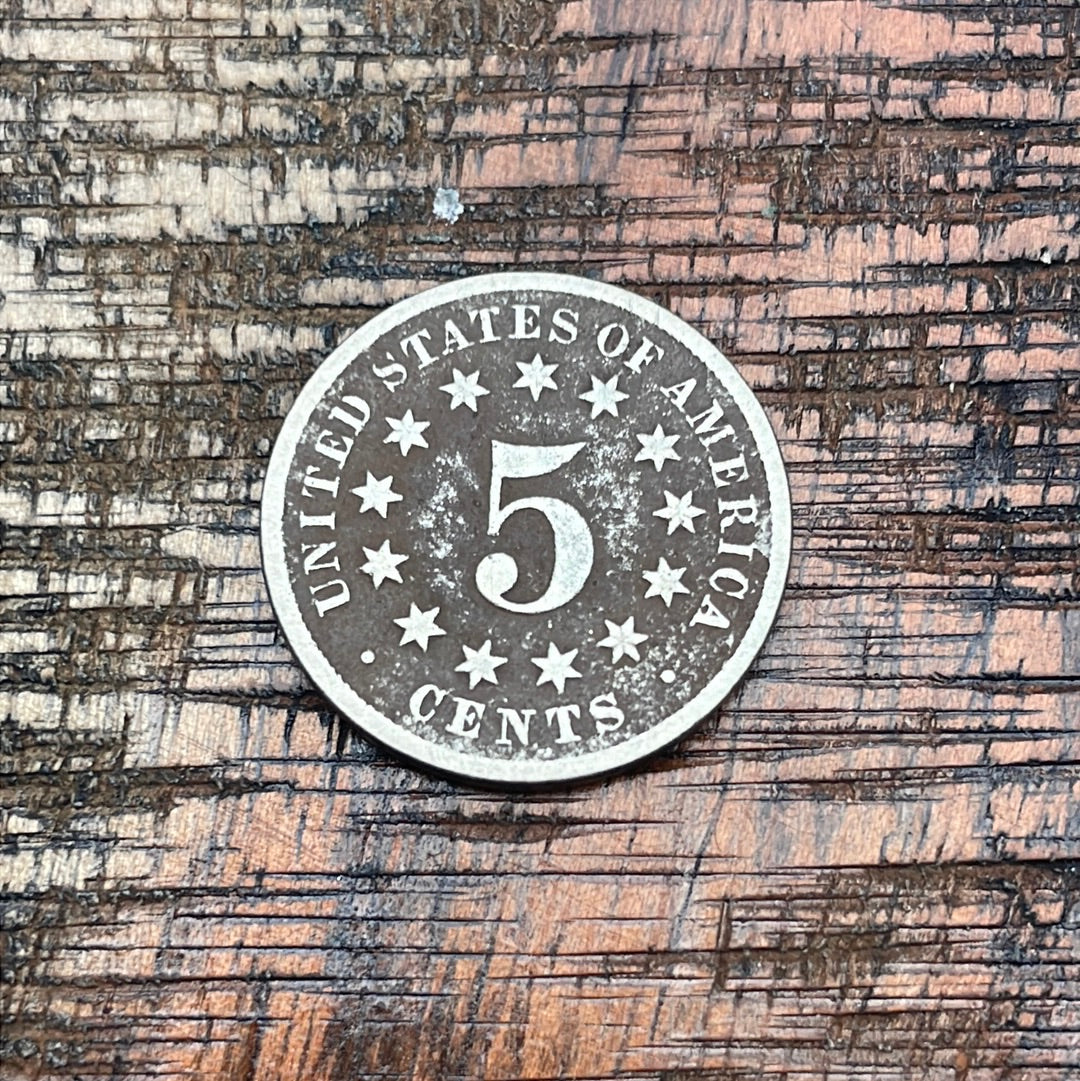 1869 5C Shield Nickel