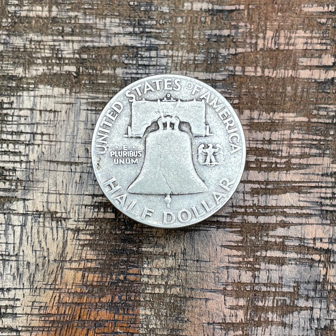 1950-D 50C US Franklin Half Dollar