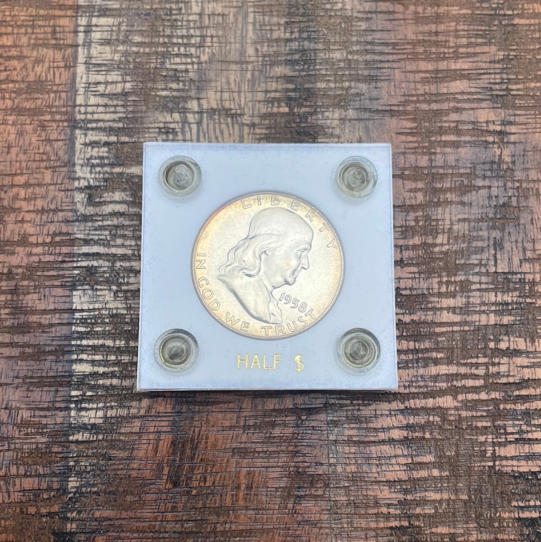1958 50C US Proof Franklin Half Dollar