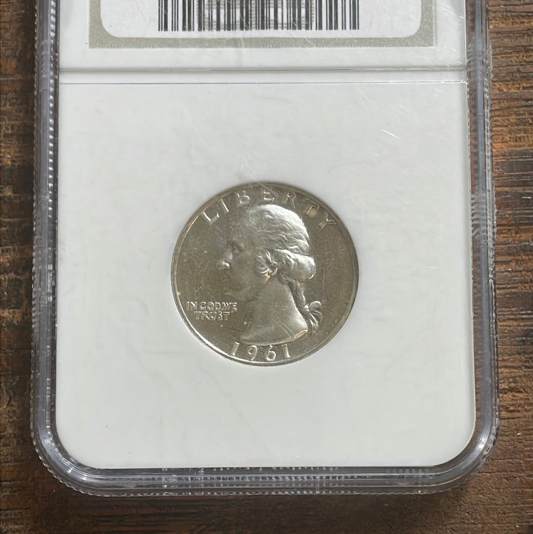 1961 25c US Silver Washington Quarter NGC PF 68 Cameo