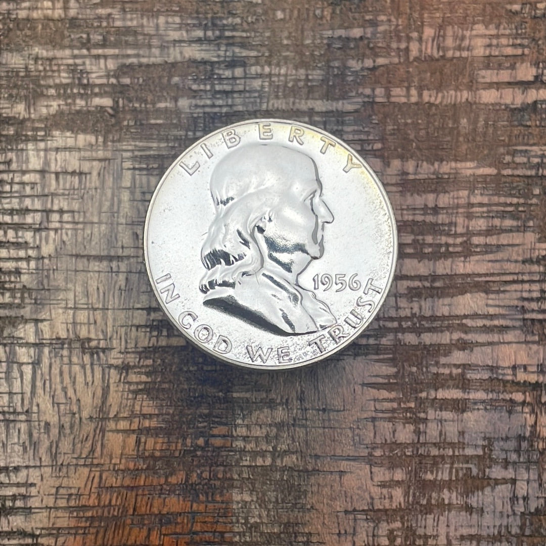 1956 50C US Franklin Half Dollar Proof Type II