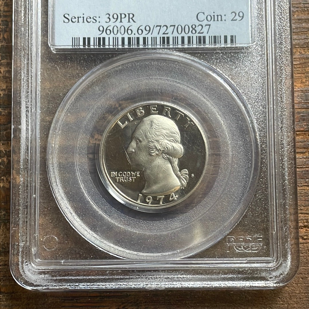 1974-S 25c US Washington Quarter PCGS PR69DCAM