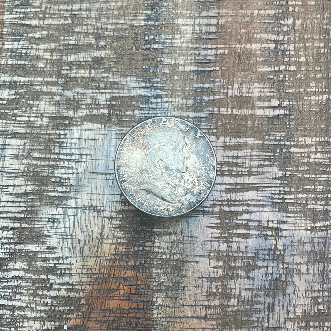 1963 50C US Franklin Half Dollar - Toned