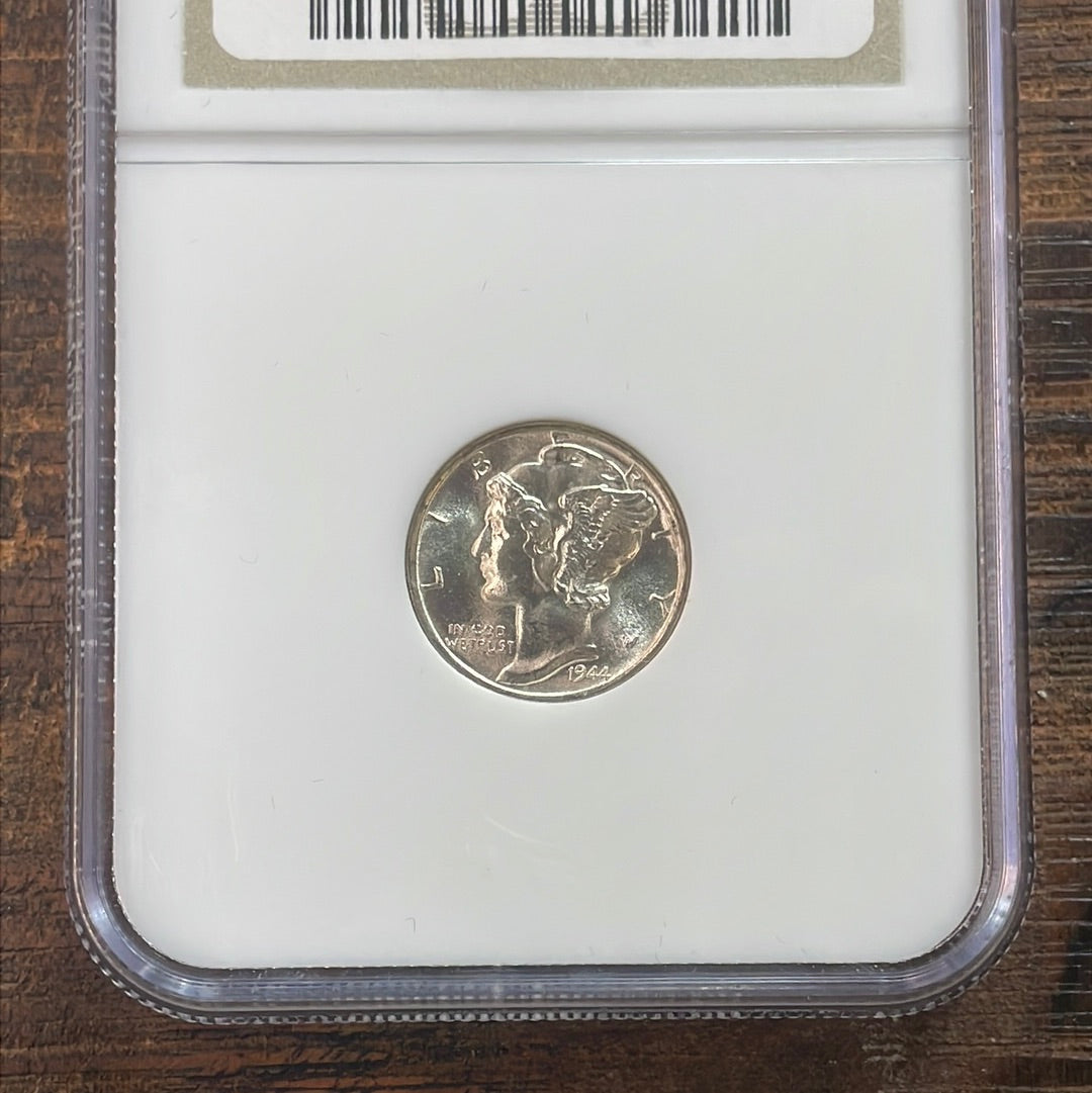 1944-S US 10c Mercury Dime NGC MS66
