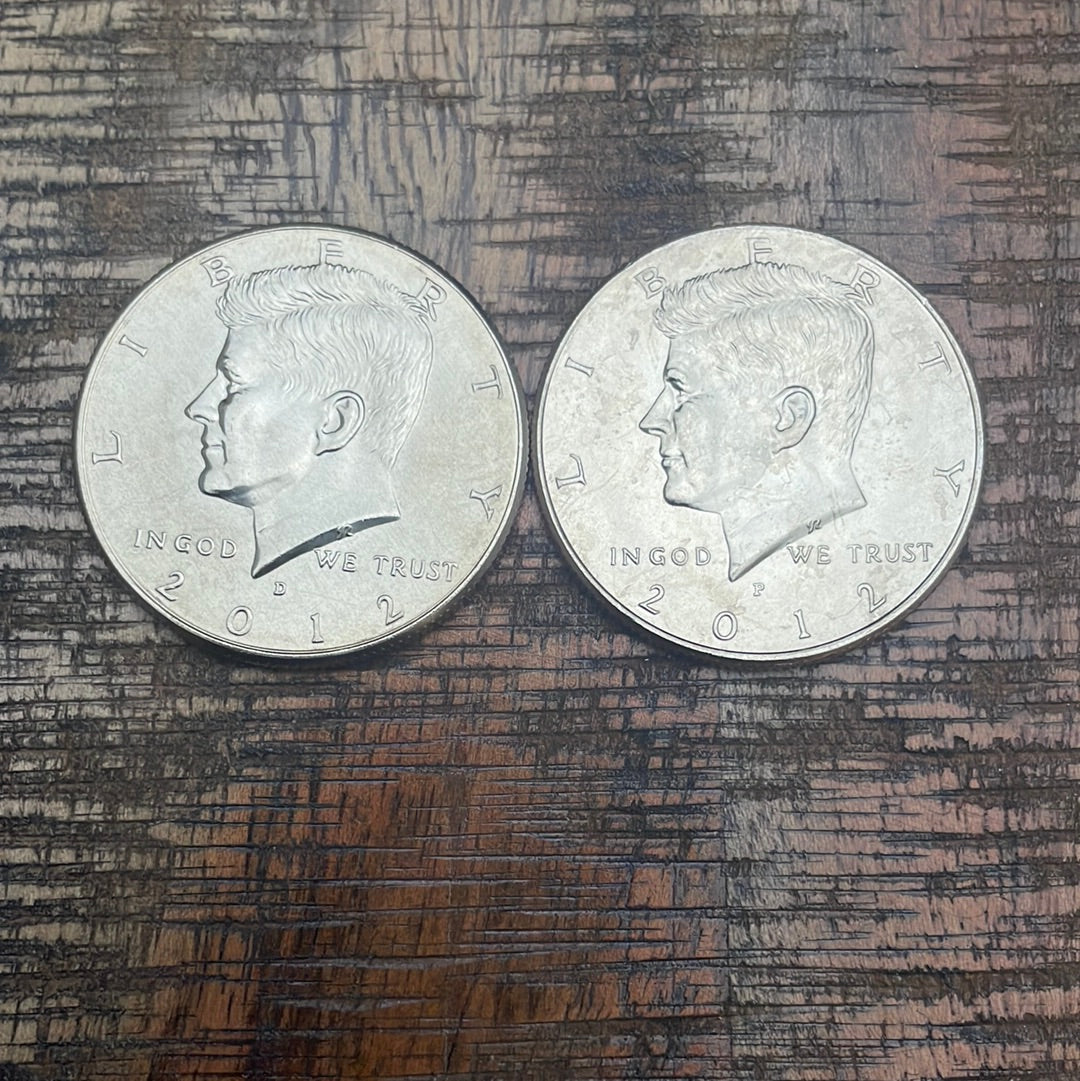 2012-P & D 50c Kennedy Half Dollar ~ Set of 2