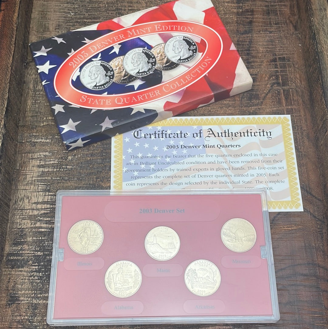 2003 Denver Mint Edition State Quarter Collection