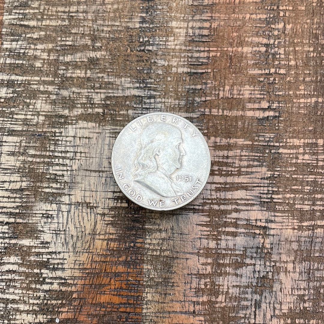1951-S 50C US Franklin Half Dollar