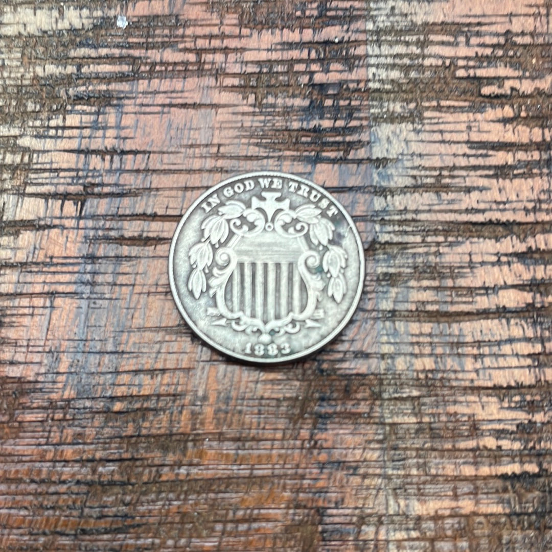 1883 5C Shield Nickel