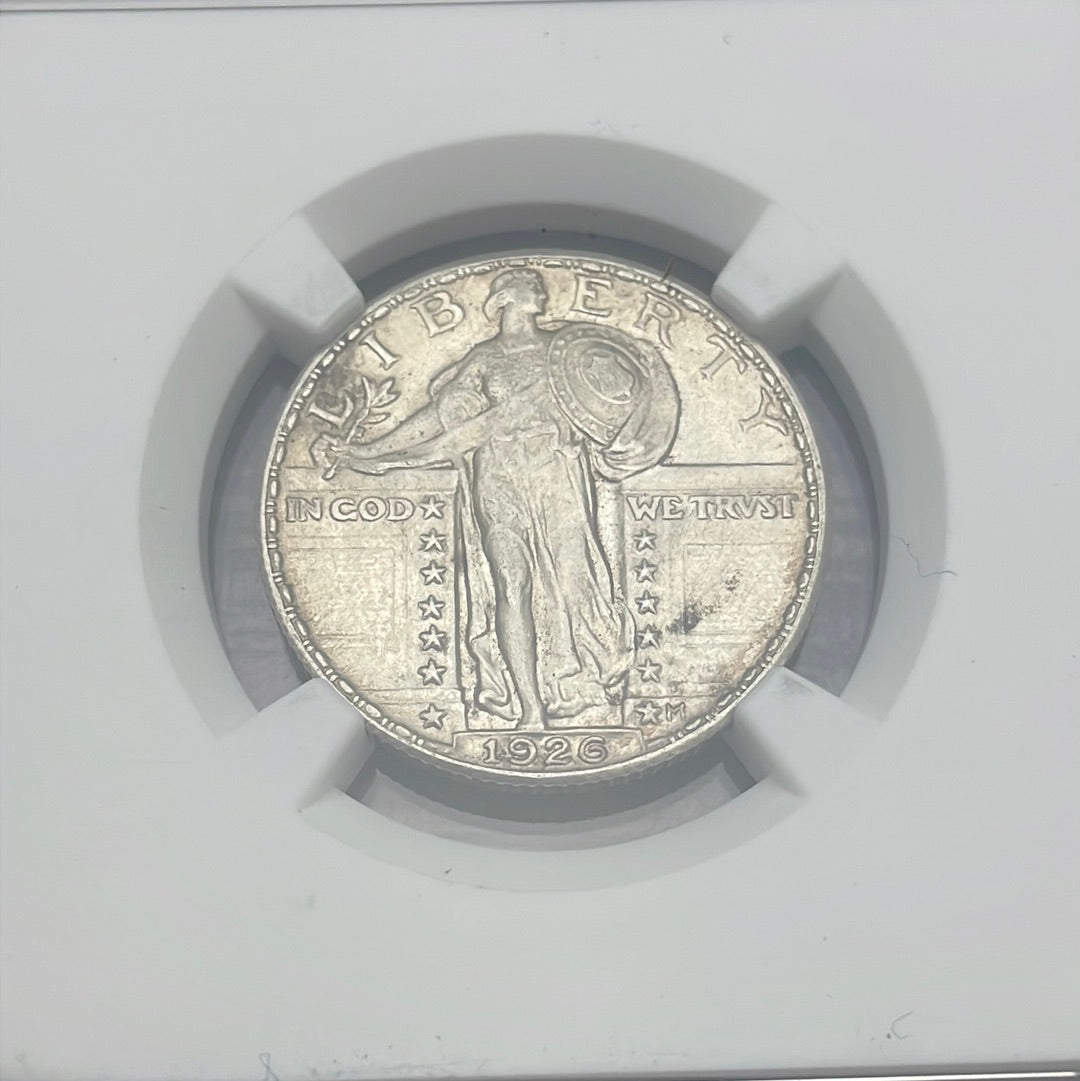 1926 25C US Standing Liberty Quarter~NGC AU Details~ Cleaned