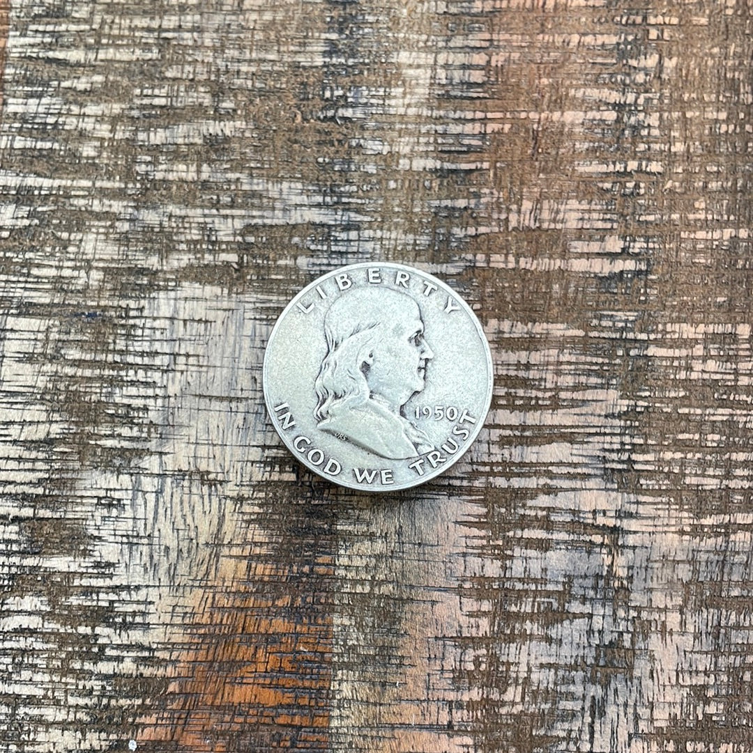 1950-D 50C US Franklin Half Dollar