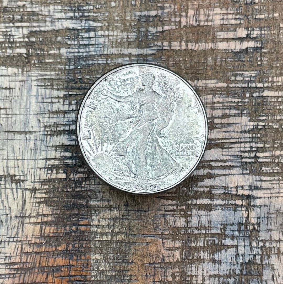 1942 50C US Walking Liberty Half Dollar
