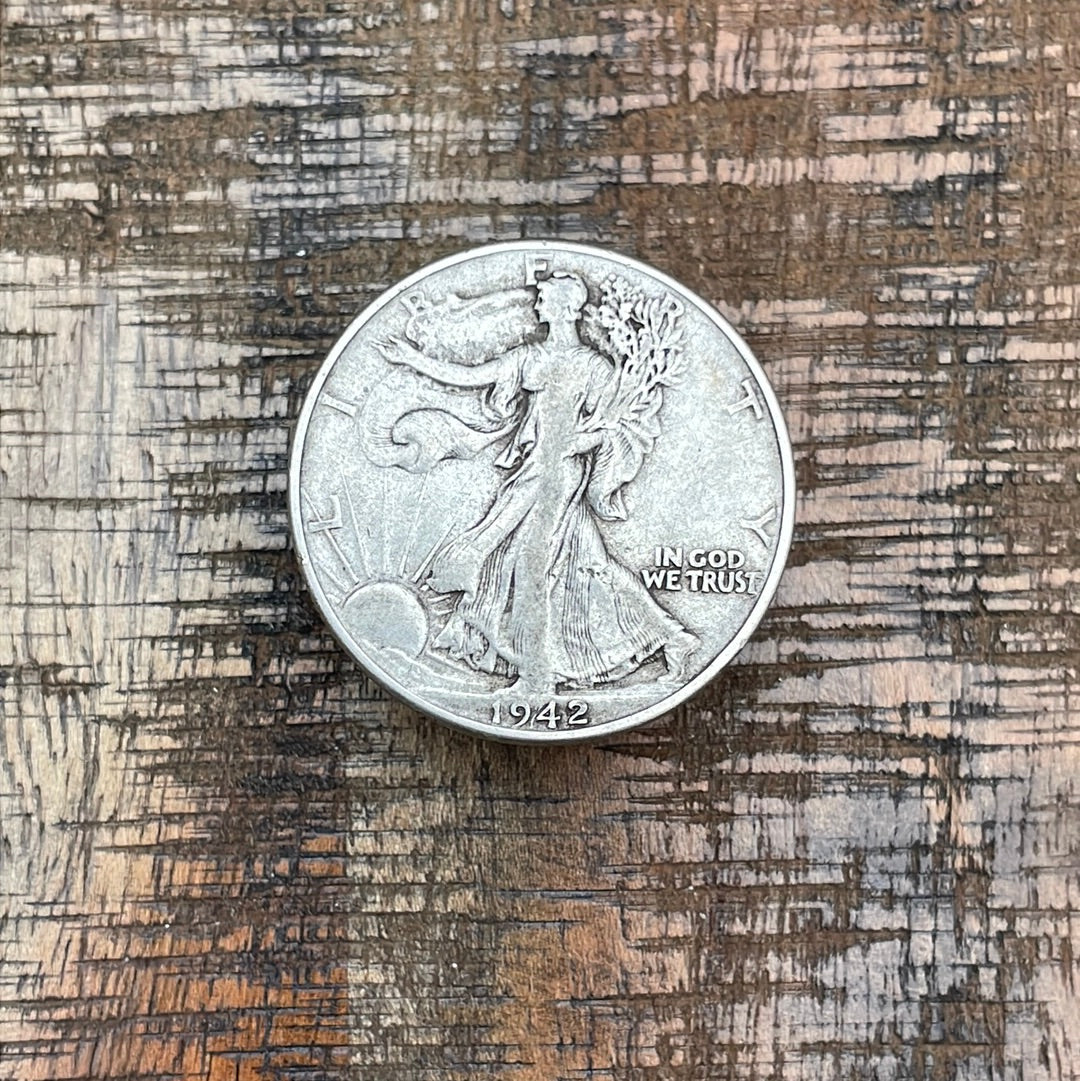 1942 50C US Walking Liberty Half Dollar