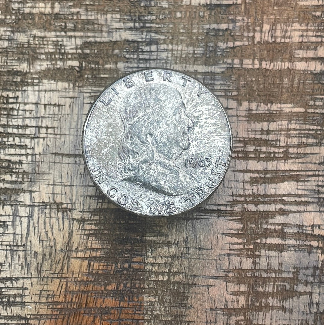 1963 50C US Franklin Half Dollar - Toned