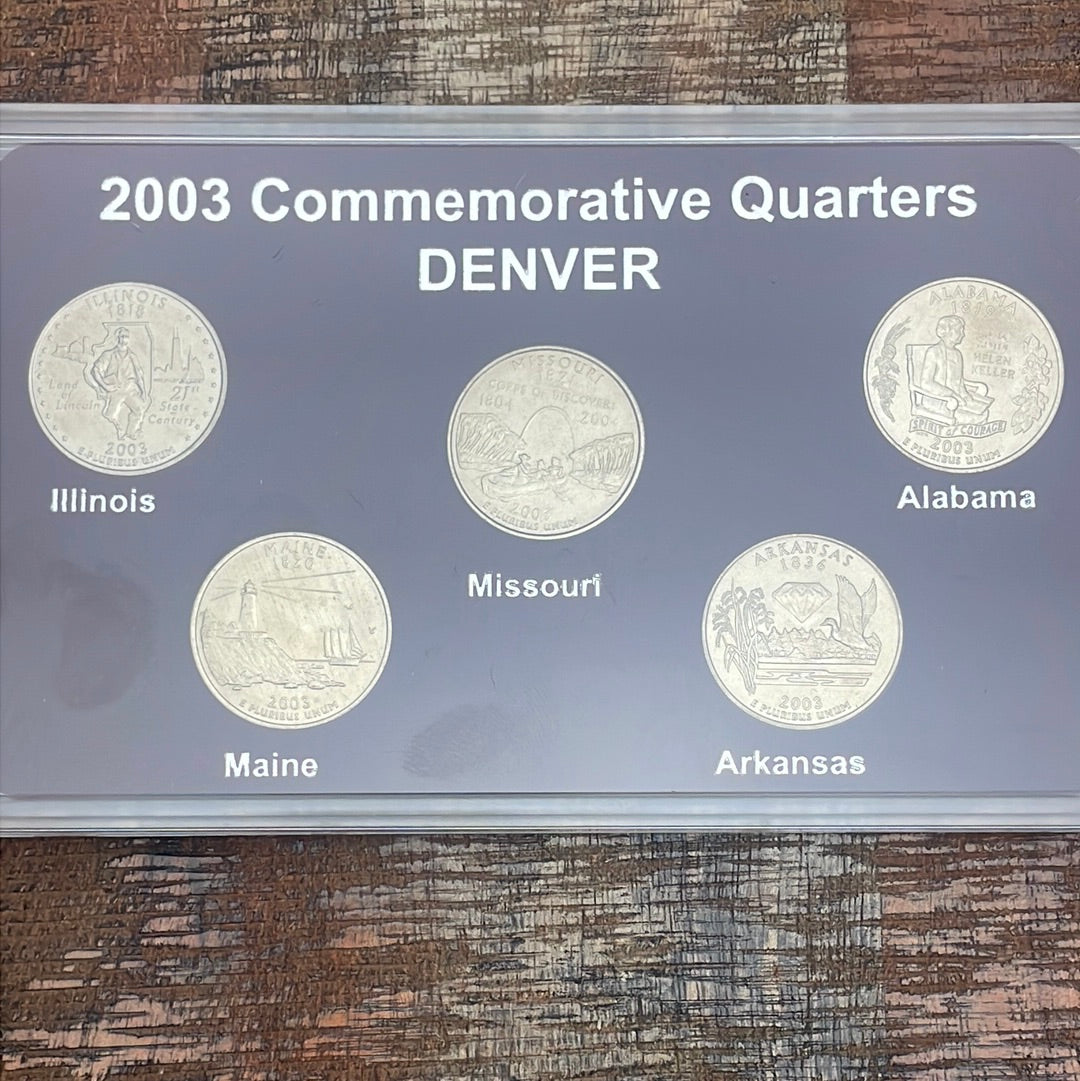 2003 Denver Mint Edition State Quarter Collection ~ No Box