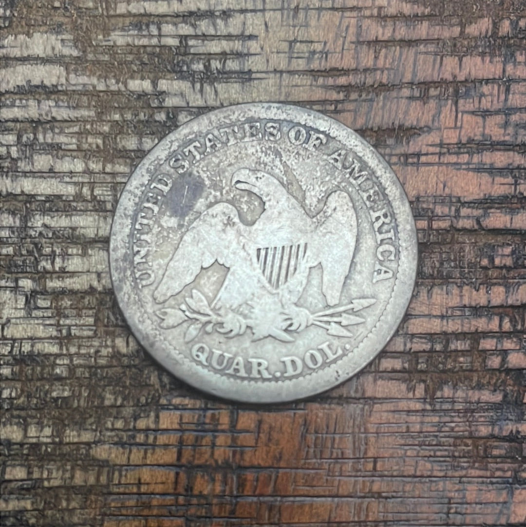 1854 25c US Seated Liberty Quarter ~ Variety 3