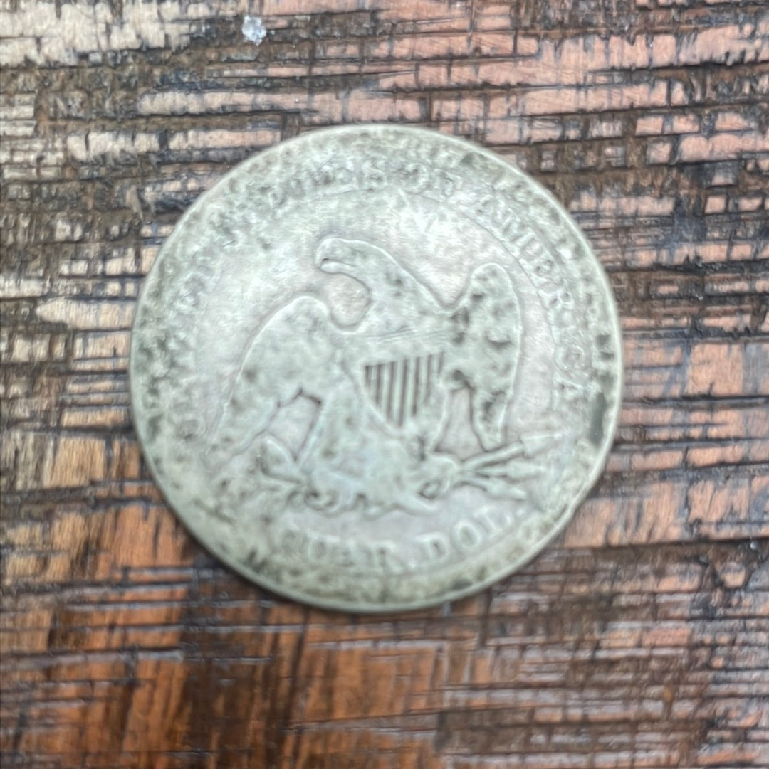 1857 25c US Seated Liberty Quarter ~ Variety 1 Resumed with weight Standard of Variety 2