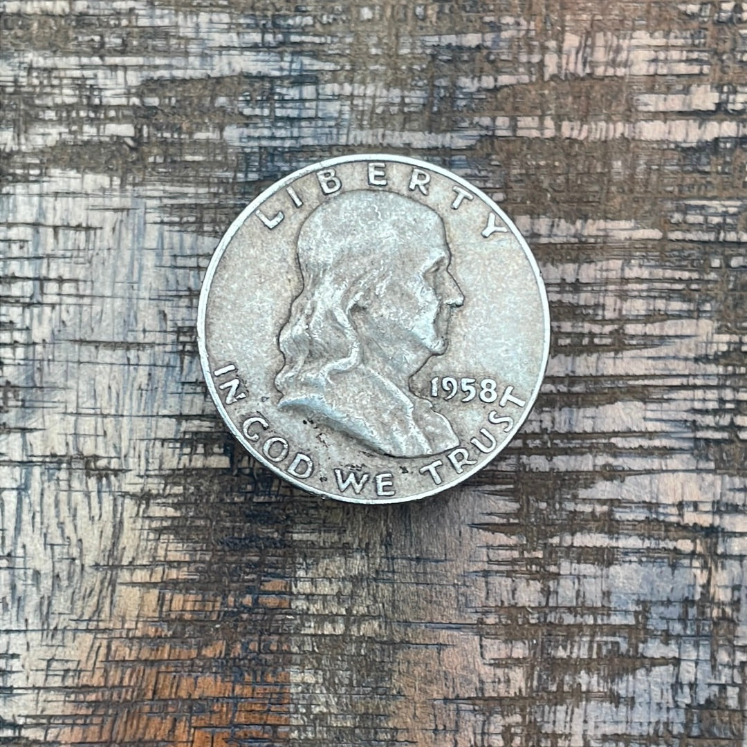 1958-D 50C US Franklin Half Dollar
