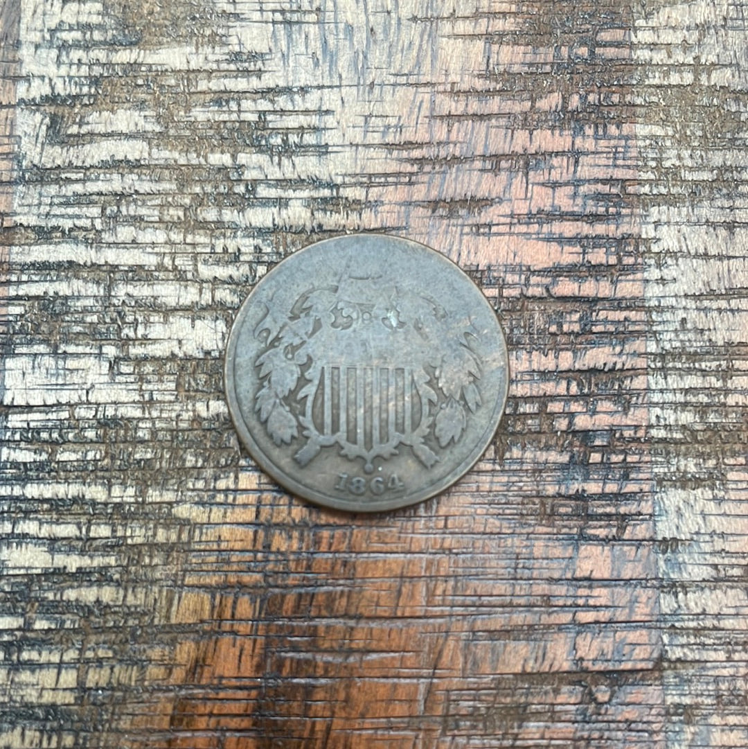 1864 2C US Two Cent Piece