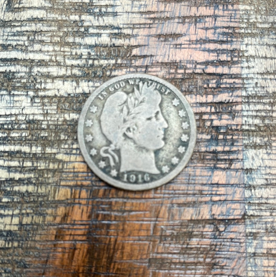 1916-D 25C US Barber Quarter