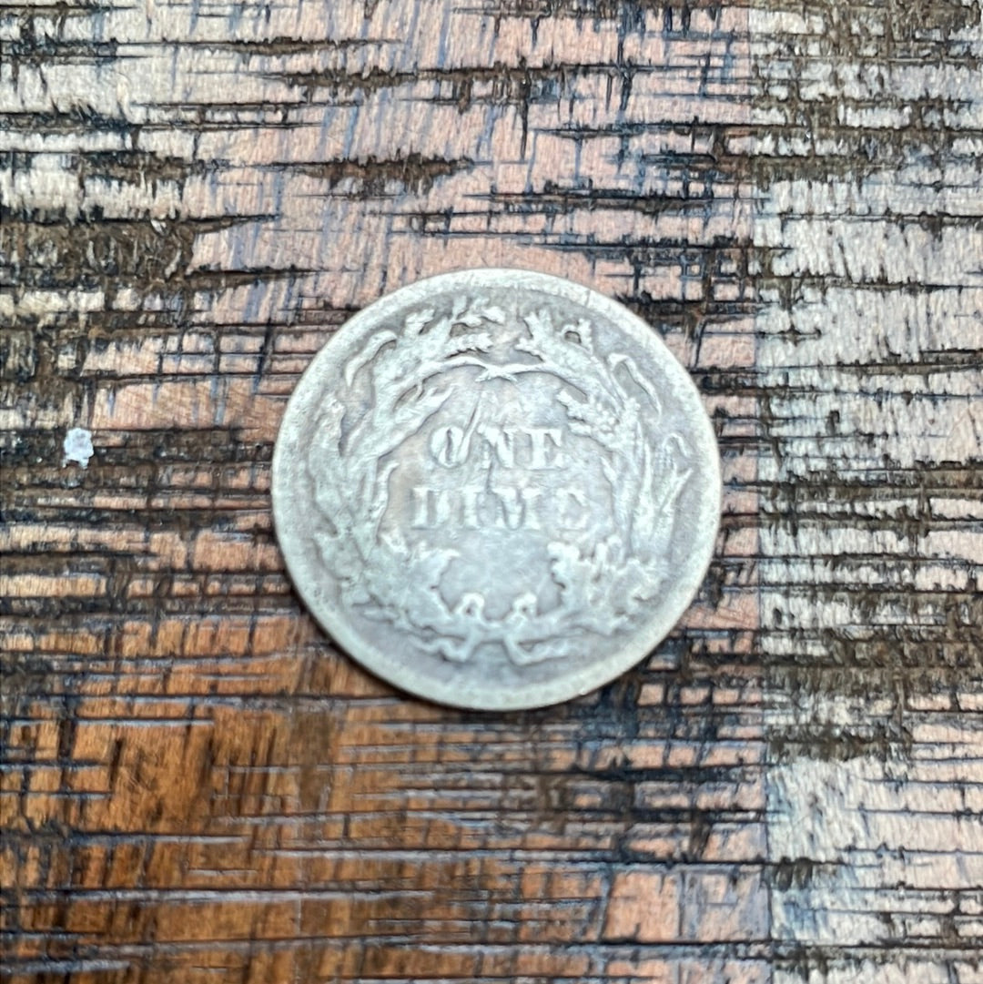 1886 10c US Seated Liberty Dime - 90% Silver