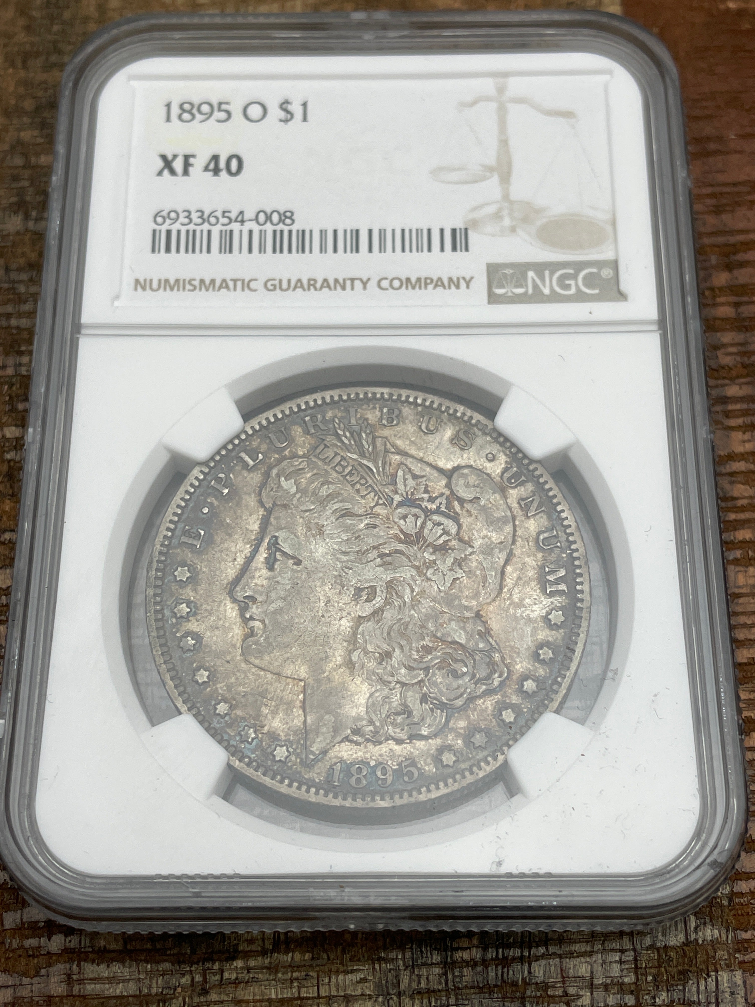 1895-O $1 US Silver Morgan Dollar NGC XF40 ~ KEY DATE