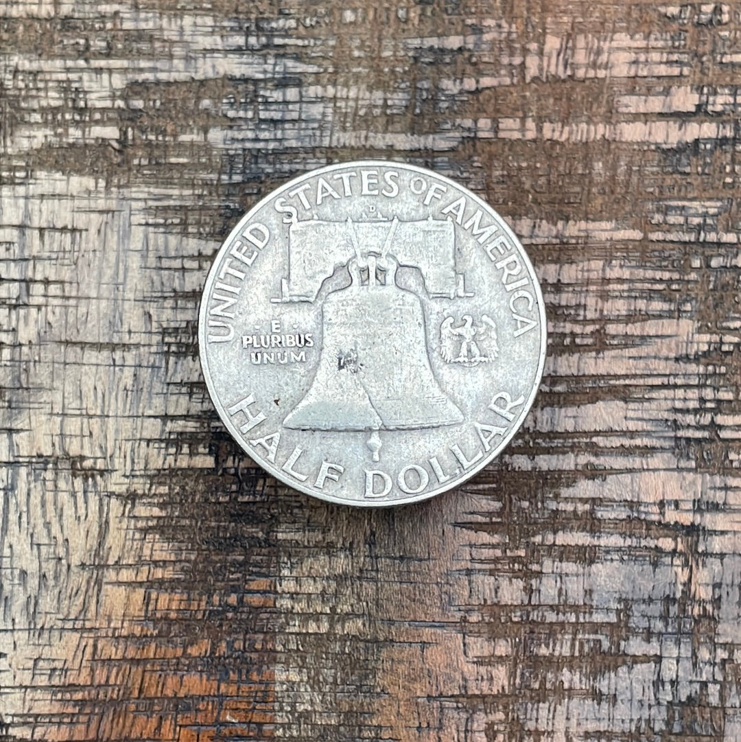 1952-D 50C US Franklin Half Dollar