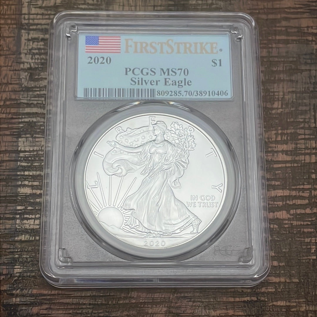 2020 $1 US American Silver Eagle~ First Strike ~ PCGS MS70