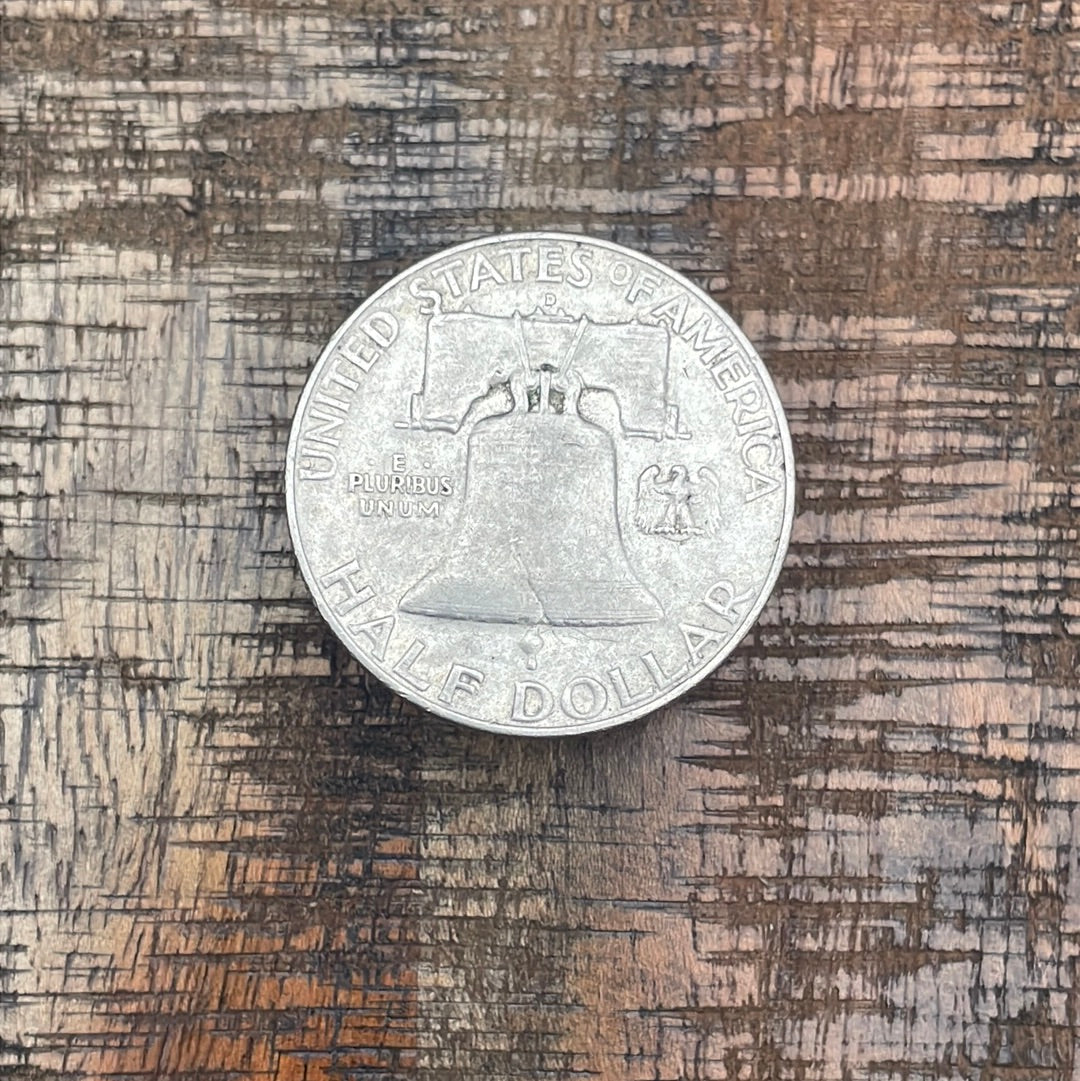 1958-D 50C US Franklin Half Dollar
