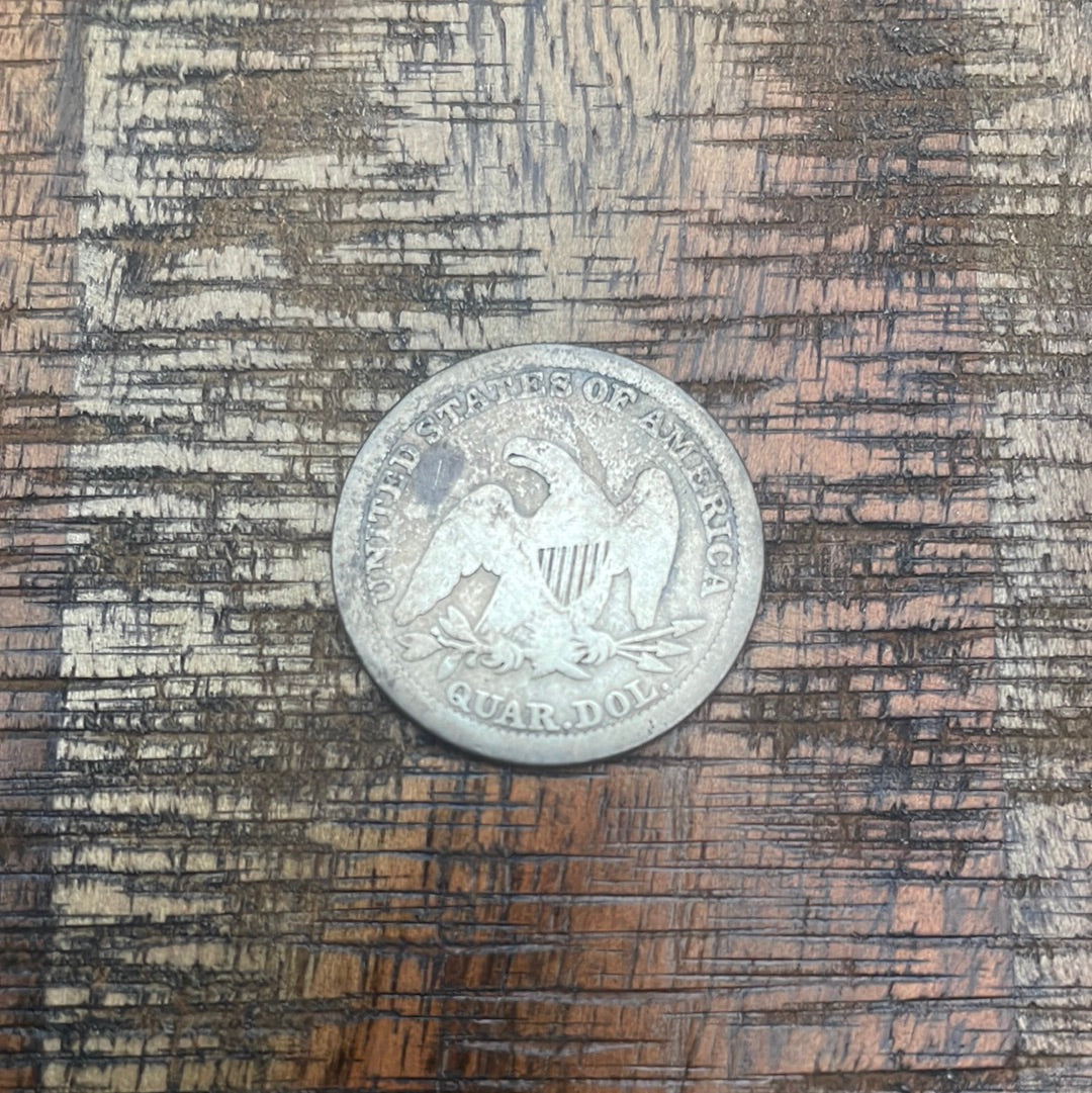 1854 25c US Seated Liberty Quarter ~ Variety 3