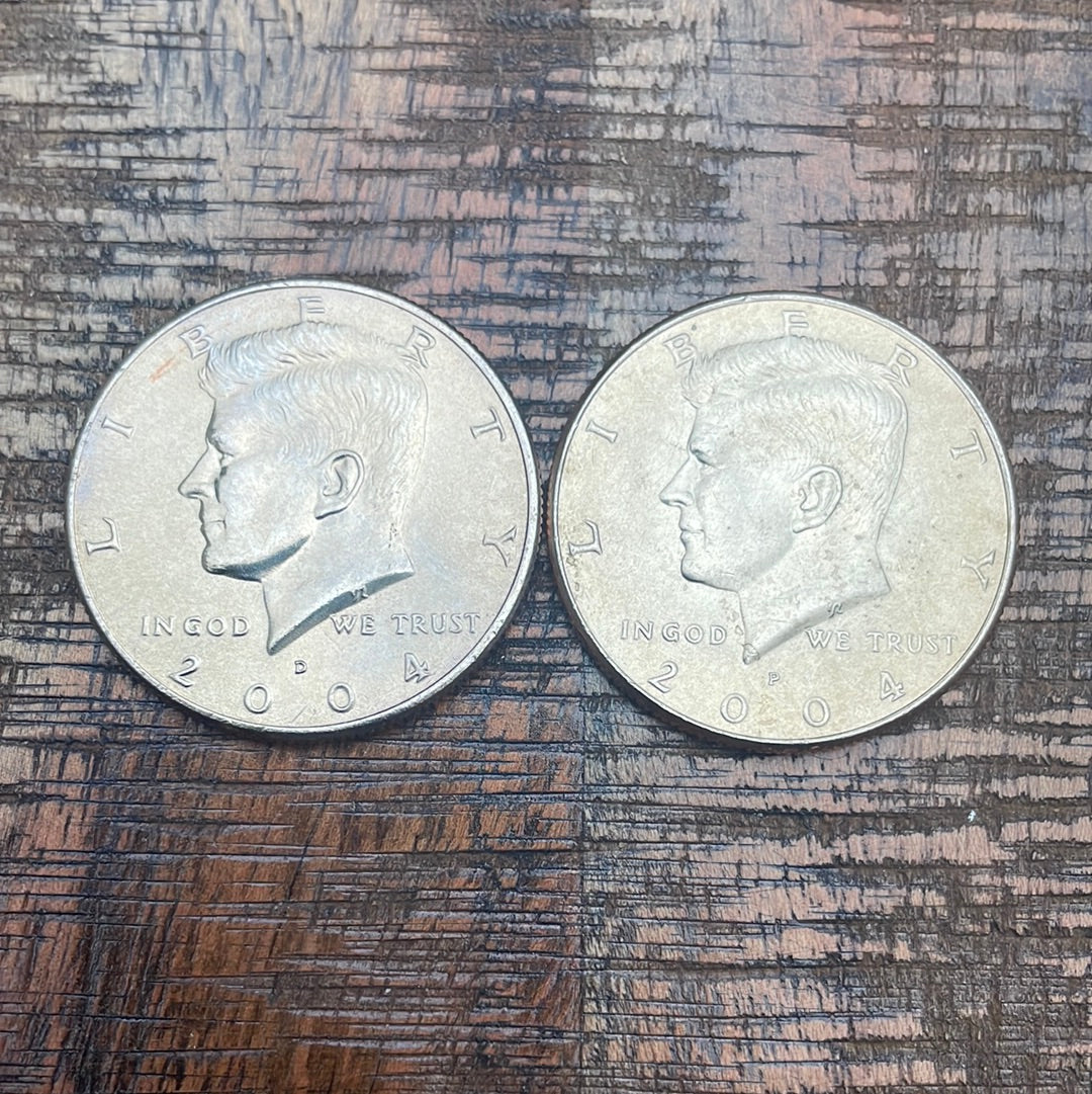 2004-P & D 50c Kennedy Half Dollar ~ Set of 2