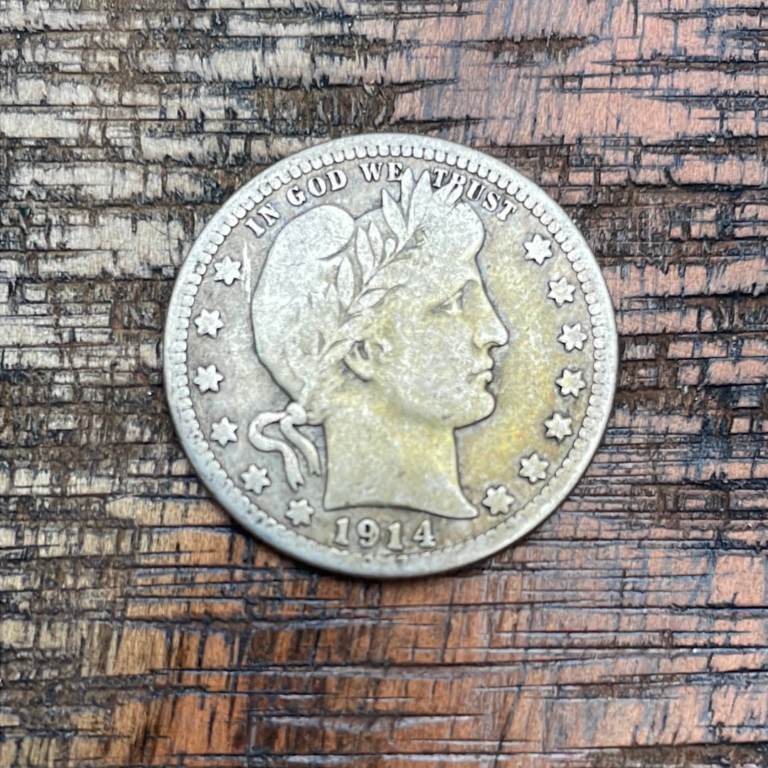 1914-D 25C US Barber Quarter