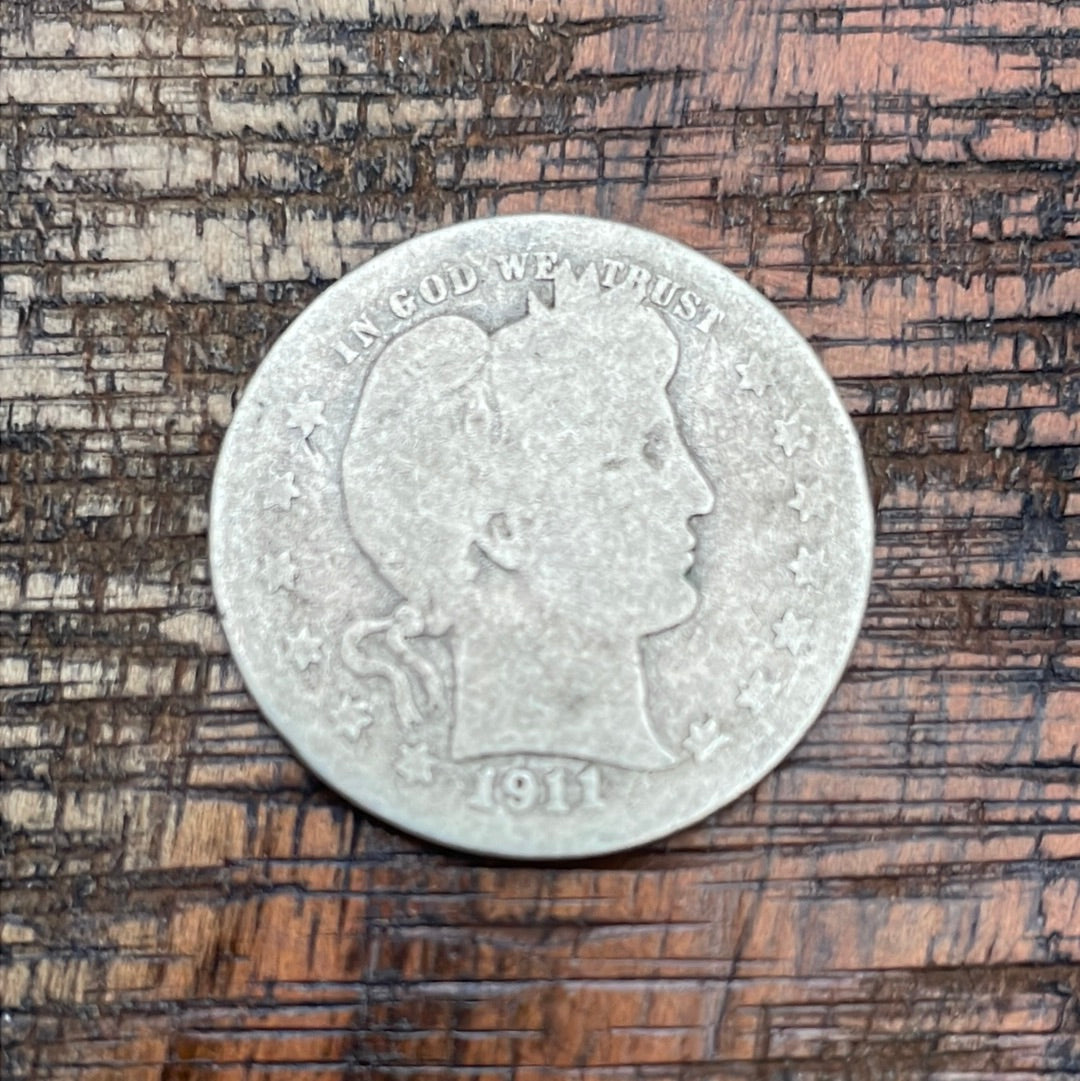 1911 25C US Barber Quarter