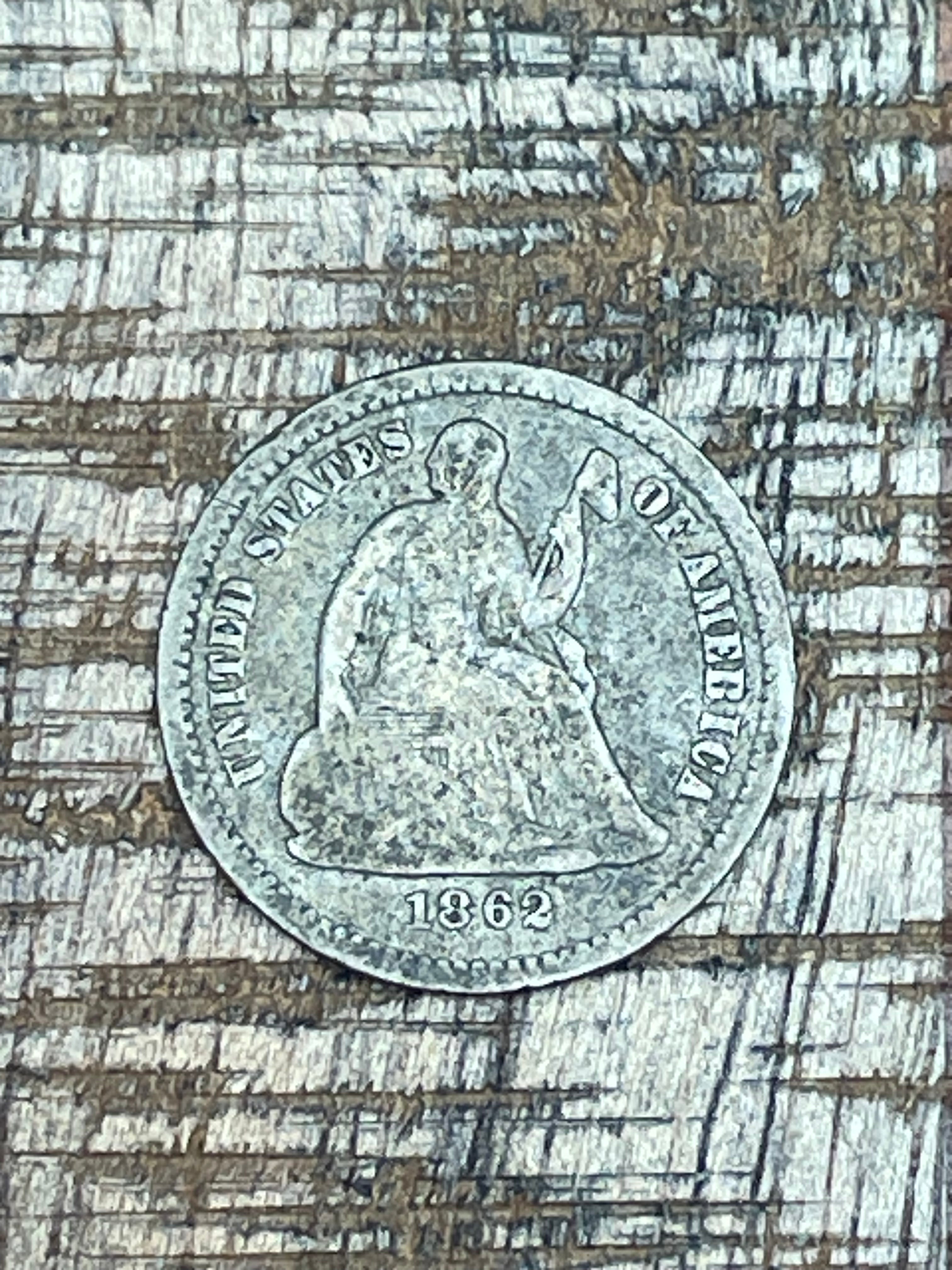 1862 H10C US Half Dime