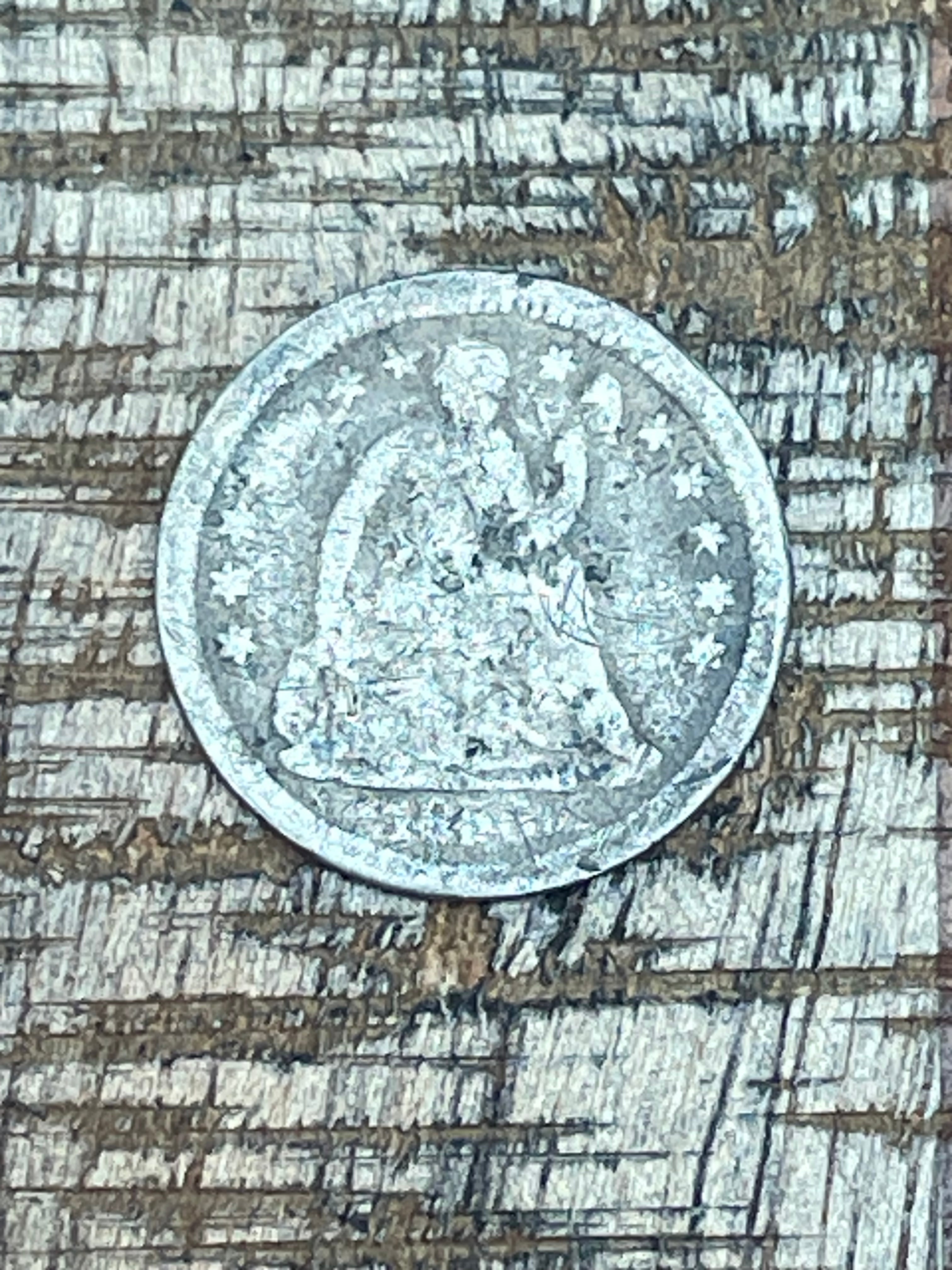 1856 H10C US Seated Liberty Half Dime