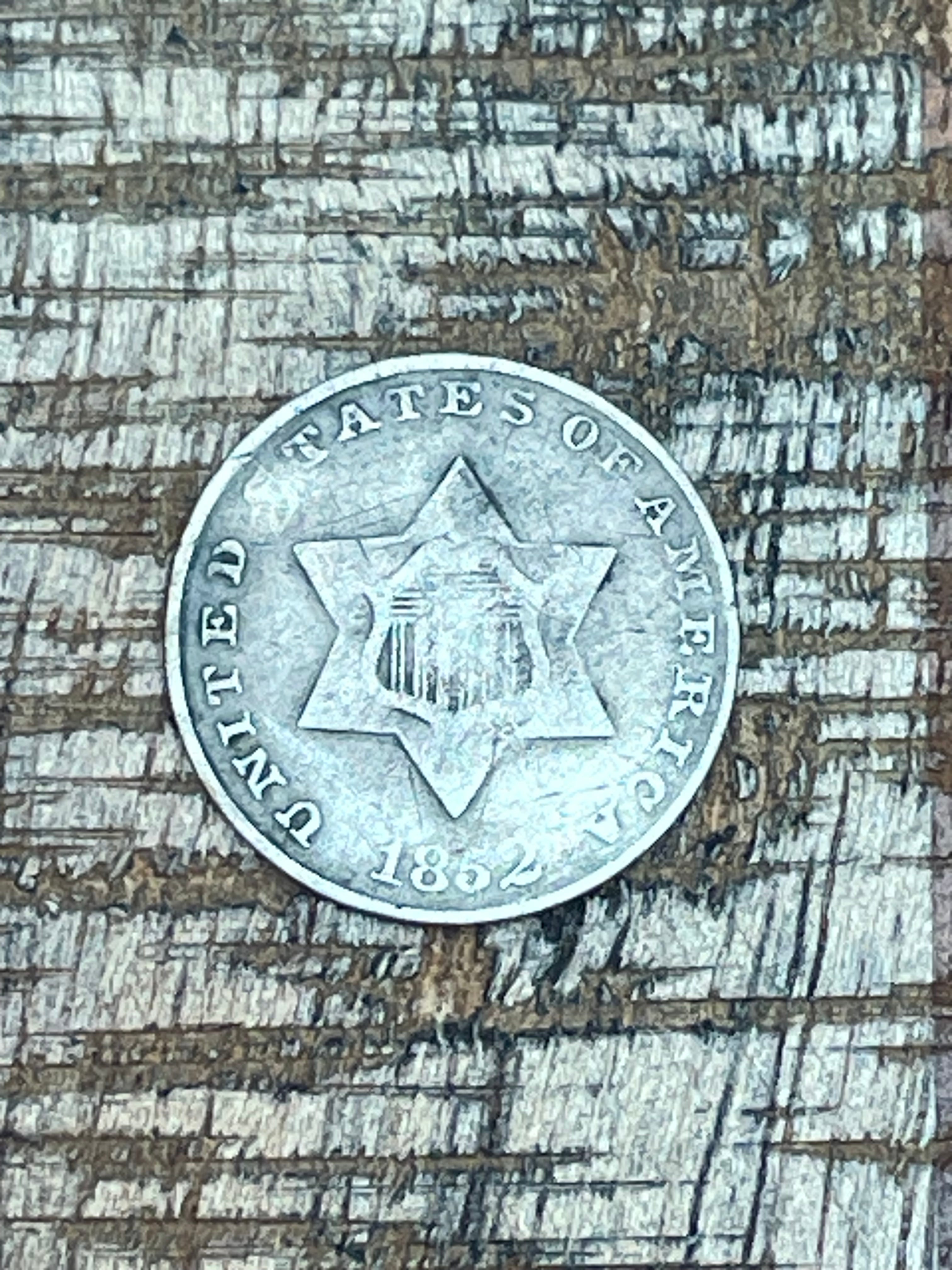 1852 3CS US Three Cent ~ Silver