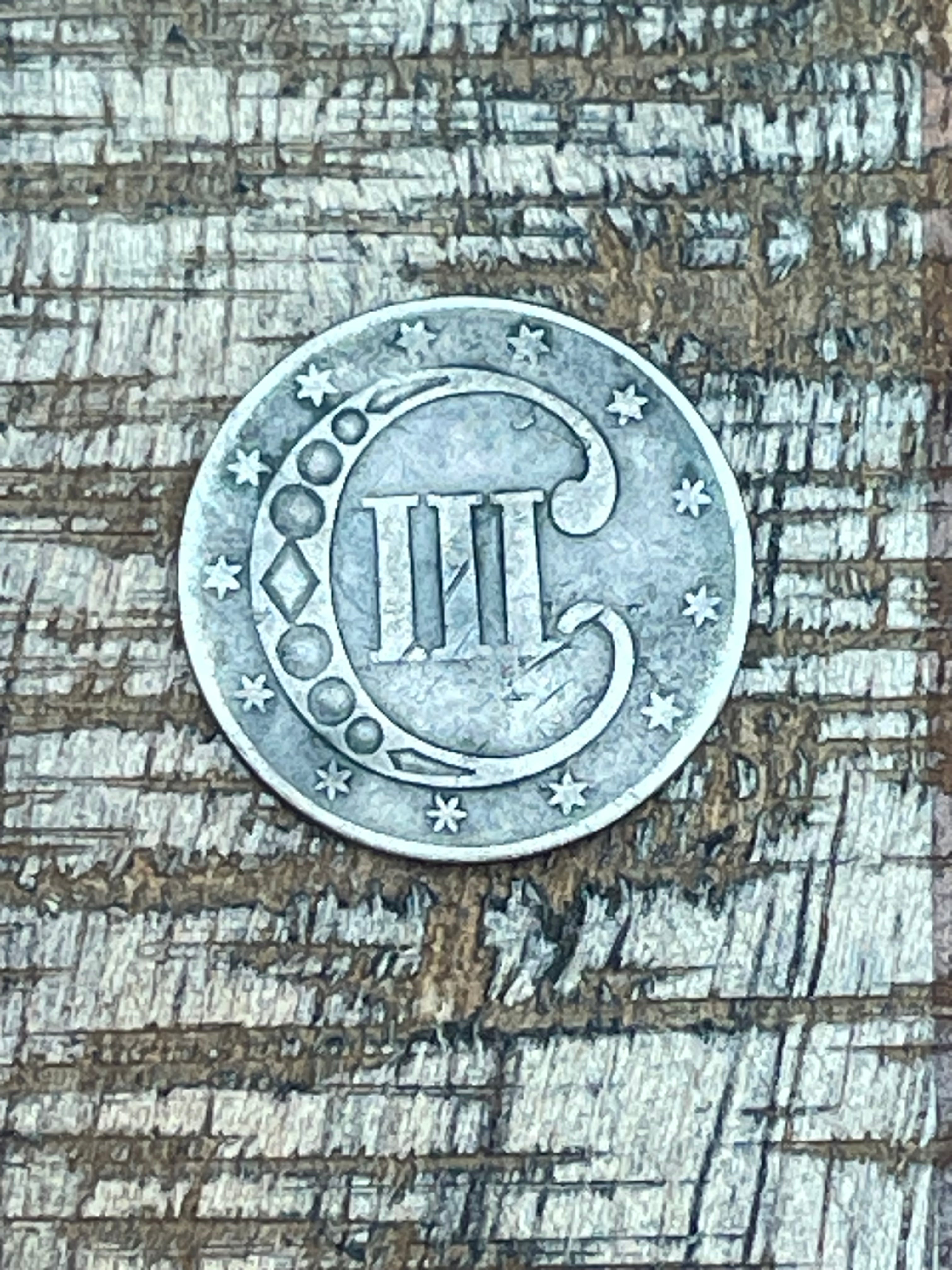1852 3CS US Three Cent ~ Silver