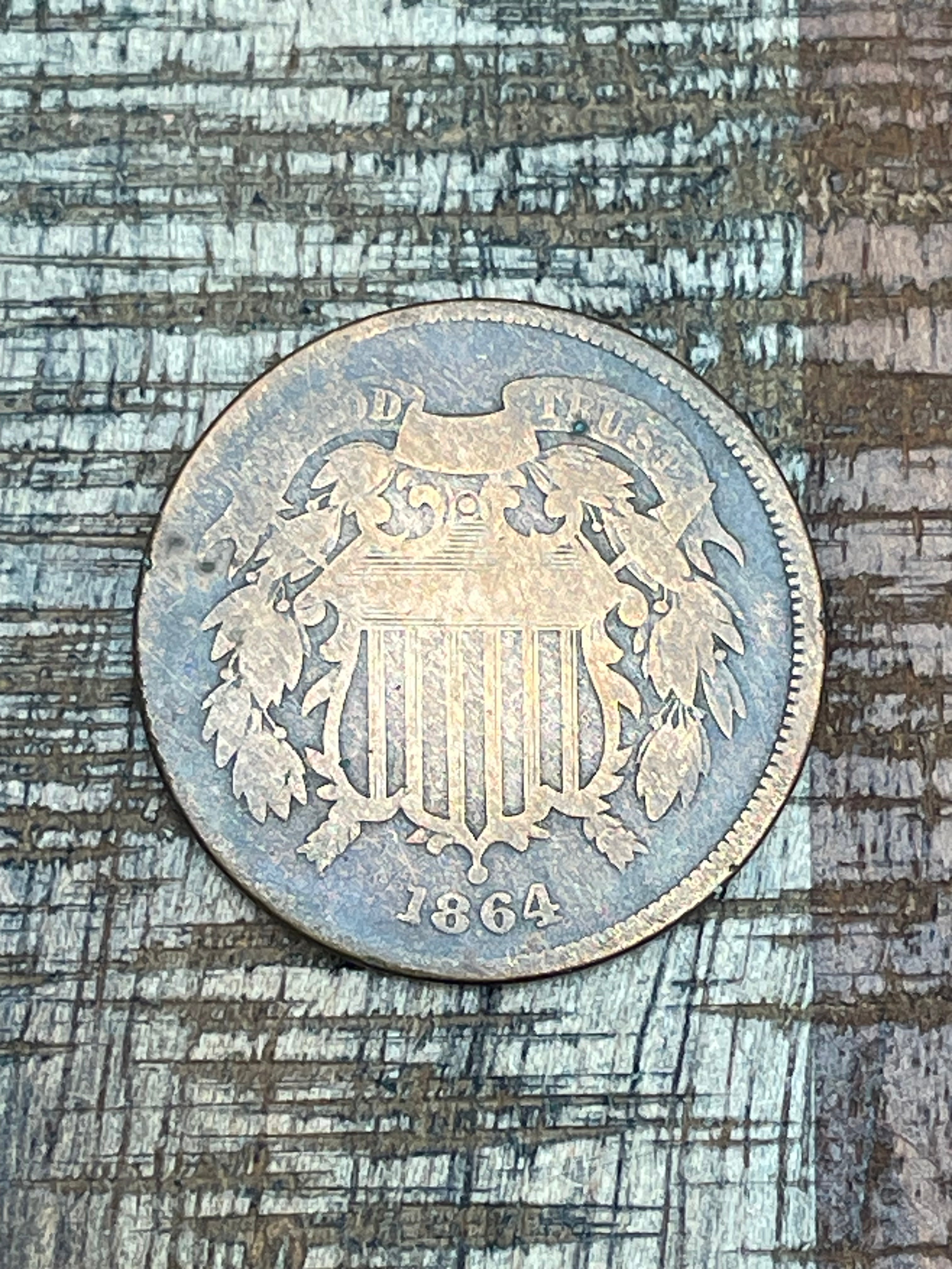 1864 2C US Two Cent