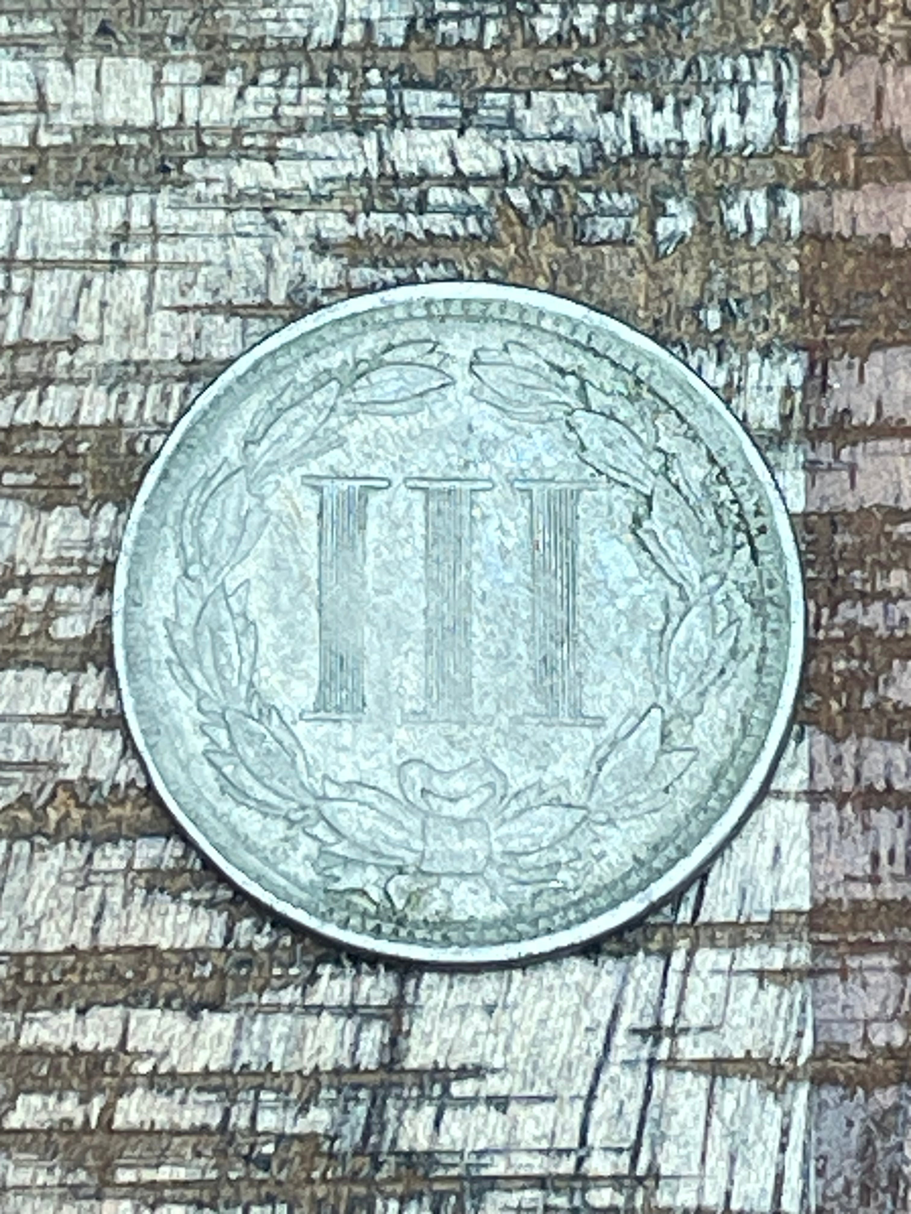 1867 3CN US Three Cent ~ Nickel